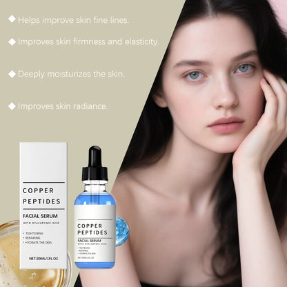Copper Peptide Serum key ingredients - Copper Tripeptide-1, Hyaluronic Acid, Glycerin